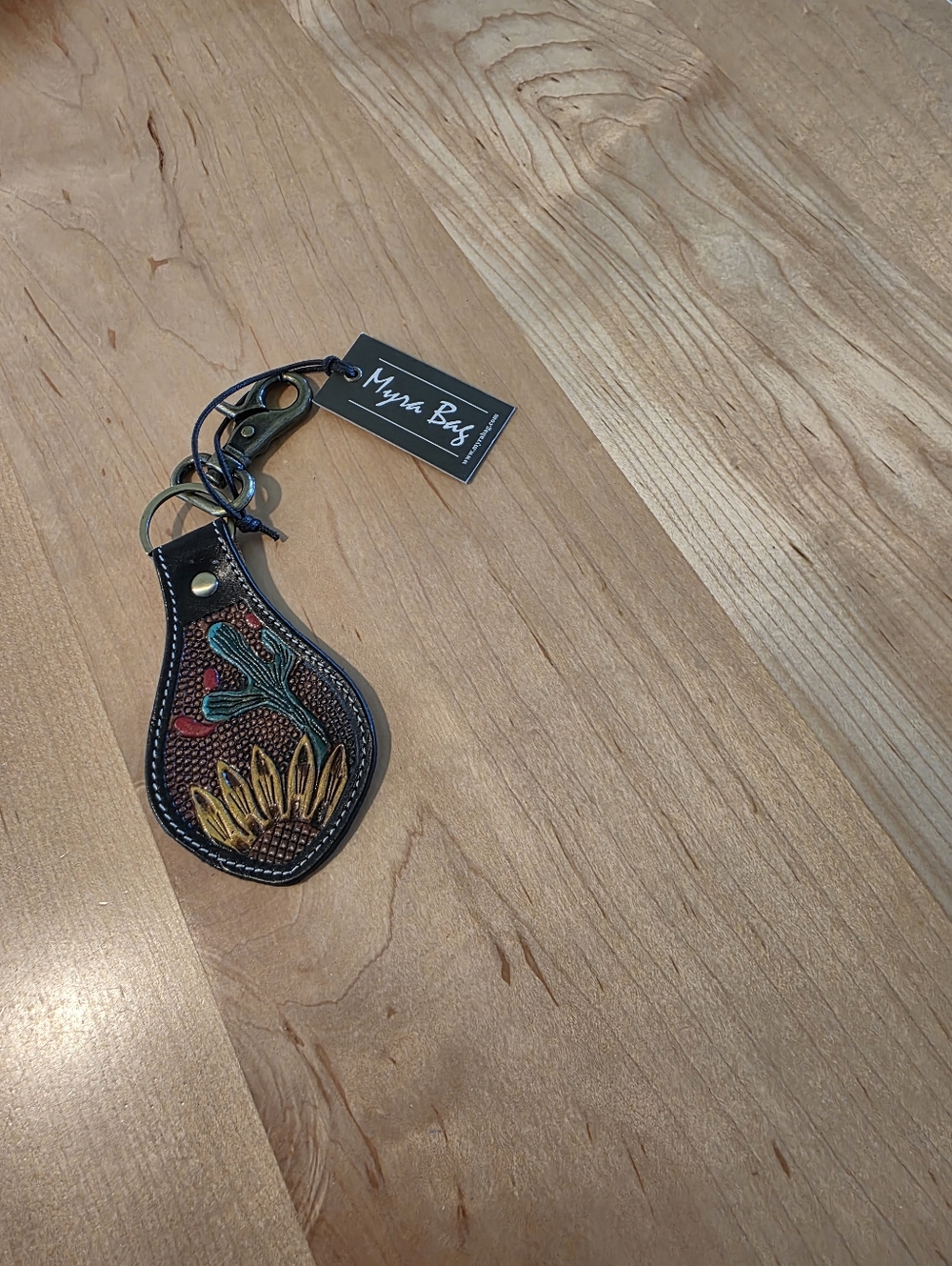Myra Bag Cactus Leather Key Chain
